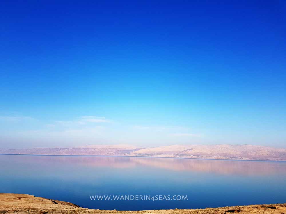 The calm water of Dead Sea at Ein Bokek