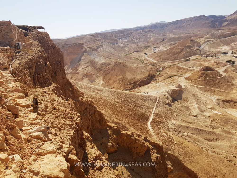 Overlooking the Roman Ramp from Masada fortress